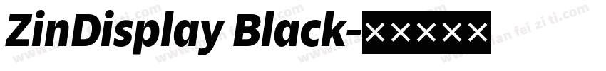ZinDisplay Black字体转换
